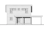 Rear Elevation - Proctor Modern Two-Story Home 032D-0863 - Shop House Plans and More