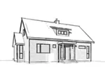 Contemporary House Plan Front Elevation - Sandro Craftsman Cabin Home 032D-0865 - Shop House Plans and More