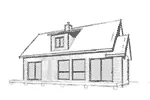 Contemporary House Plan Rear Elevation - Sandro Craftsman Cabin Home 032D-0865 - Shop House Plans and More