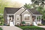 Ranch House Plan Front Photo 01 - Malvern Bay Duplex Home 032D-0898 - Shop House Plans and More