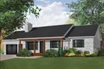 Front of Home - Prairie Song Ranch Home 032D-0962 - Shop House Plans and More