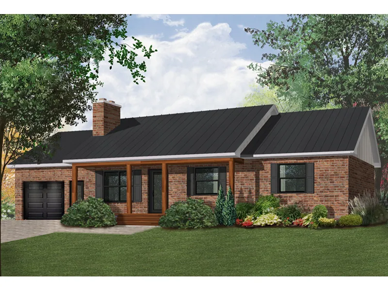 Front Photo 01 - Prairie Song Ranch Home 032D-0962 - Shop House Plans and More