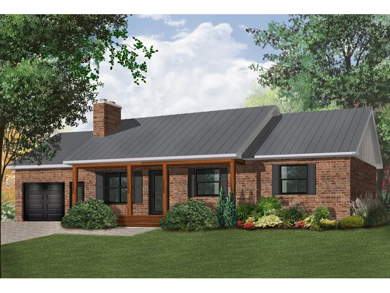 Front Photo 02 - Prairie Song Ranch Home 032D-0962 - Shop House Plans and More