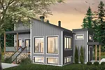 Contemporary House Plan Front of Home - 032D-1019 - Shop House Plans and More