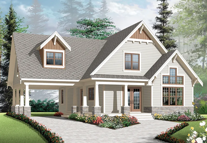 Cape Cod & New England House Plan Front of Home - 032D-1082 - Shop House Plans and More
