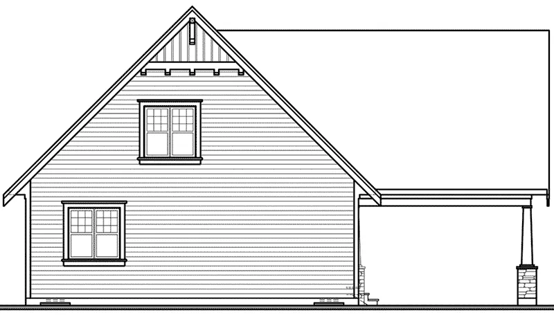 Cape Cod & New England House Plan Rear Elevation - 032D-1082 - Shop House Plans and More