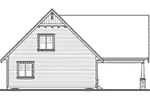 Cape Cod & New England House Plan Rear Elevation - 032D-1082 - Shop House Plans and More