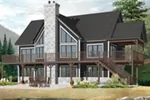 Waterfront House Plan Front of House 032D-1084