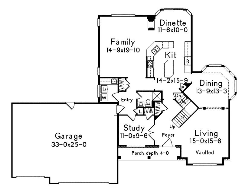 Country House Plan First Floor - Ashberry Southern Country Home 033D-0003 - Search House Plans and More