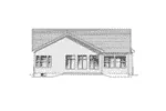 Ranch House Plan Rear Elevation - Clements Lake Ranch Home 034D-0108 - Search House Plans and More