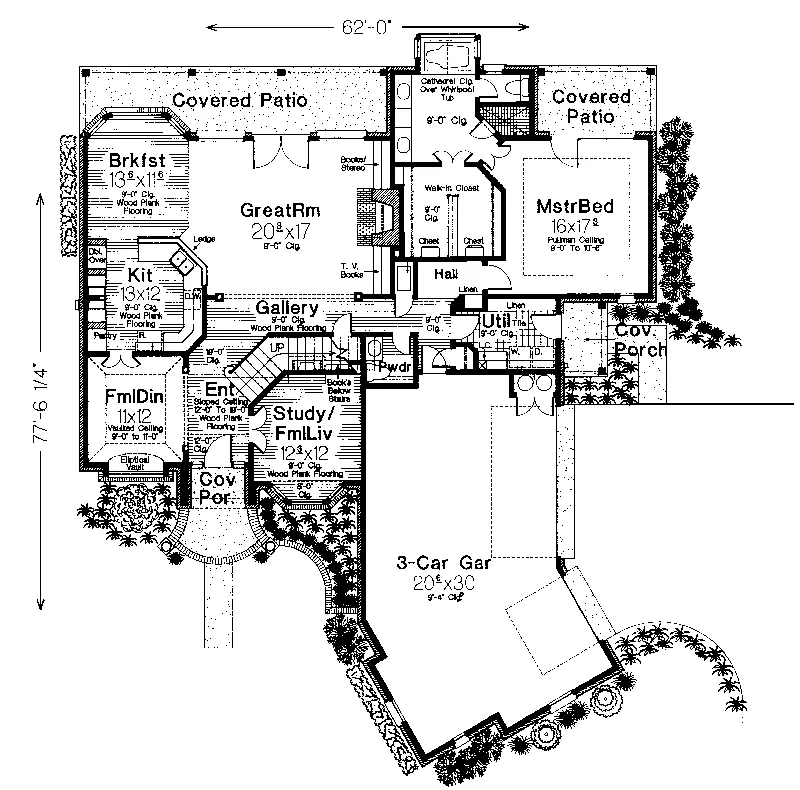 Traditional House Plan First Floor - Maple Bluff Luxury Home 036D-0055 - Shop House Plans and More