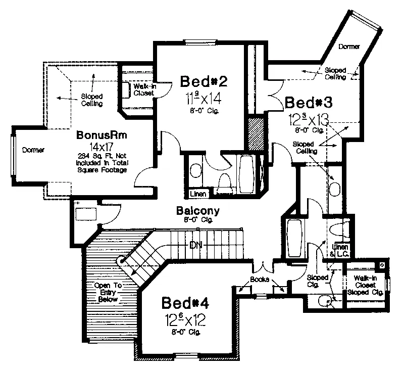 Traditional House Plan Second Floor - Maple Bluff Luxury Home 036D-0055 - Shop House Plans and More