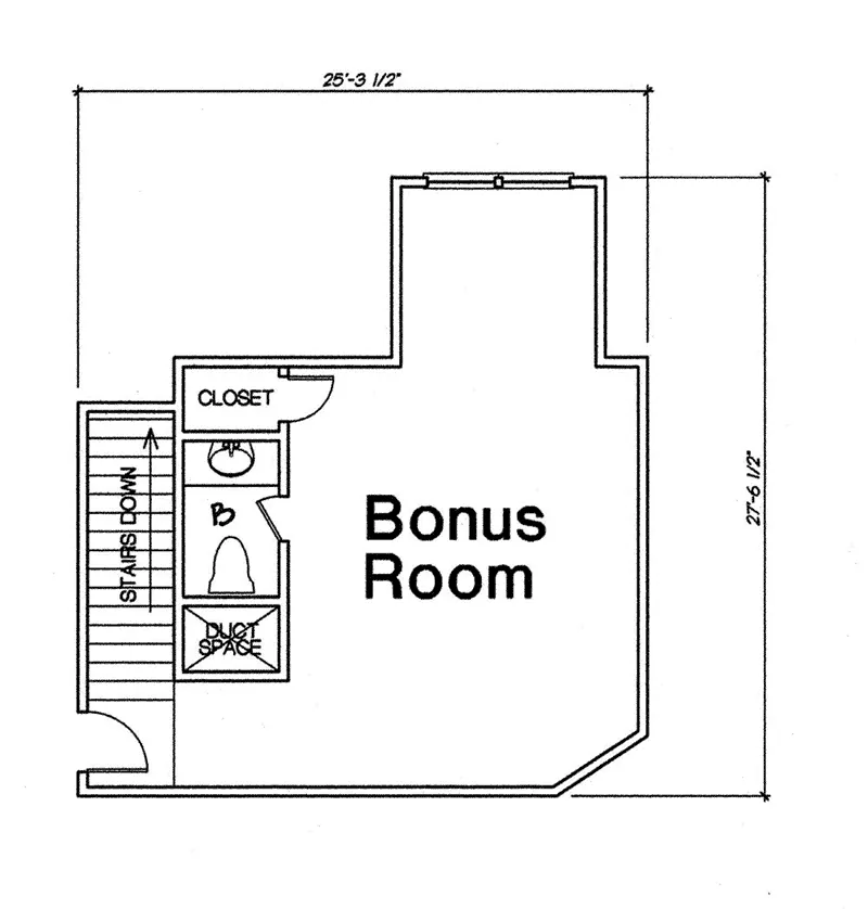 Traditional House Plan Bonus Room - 036D-0204 - Shop House Plans and More