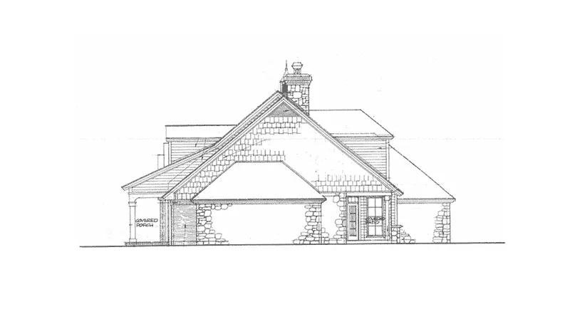 Traditional House Plan Right Elevation - 036D-0204 - Shop House Plans and More