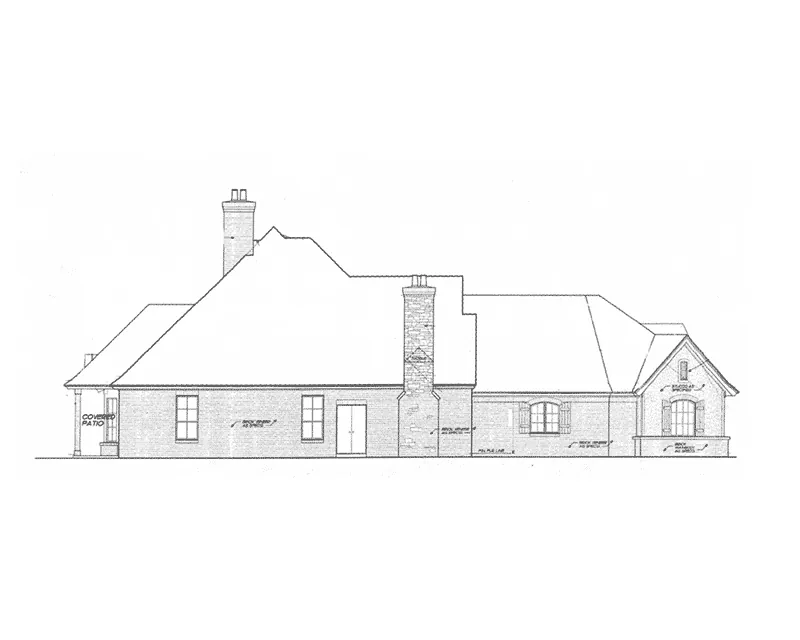 Country French House Plan Left Elevation - 036D-0214 - Shop House Plans and More