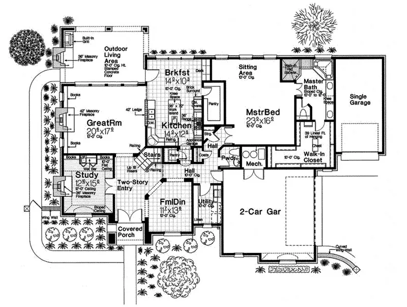First Floor - 036D-0221 - Shop House Plans and More