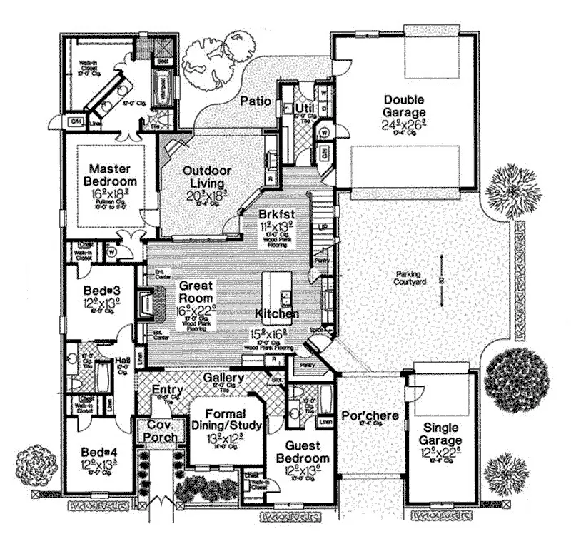 First Floor - 036D-0223 - Shop House Plans and More