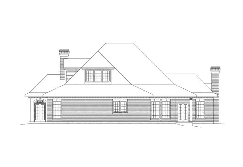 Country House Plan Rear Elevation - Salisbury Park Southern Home 037D-0005 - Shop House Plans and More