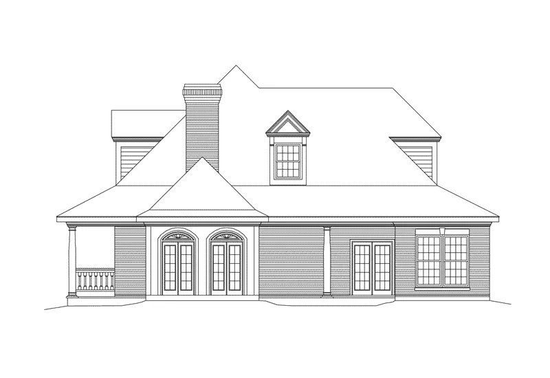 Country House Plan Right Elevation - Salisbury Park Southern Home 037D-0005 - Shop House Plans and More