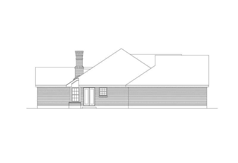Ranch House Plan Left Elevation - Ashwood Traditional Ranch Home 037D-0011 - Search House Plans and More