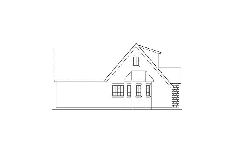Tudor House Plan Left Elevation - Southwood Cape Cod Home 037D-0018 - Shop House Plans and More