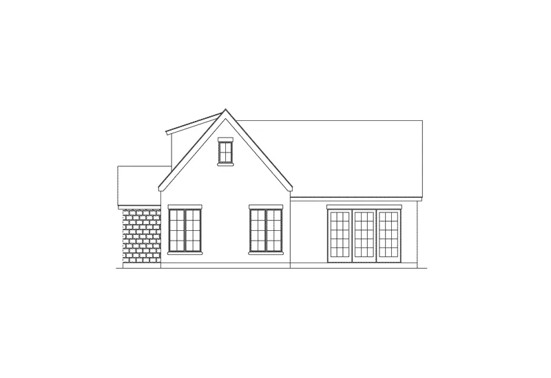 Tudor House Plan Right Elevation - Southwood Cape Cod Home 037D-0018 - Shop House Plans and More