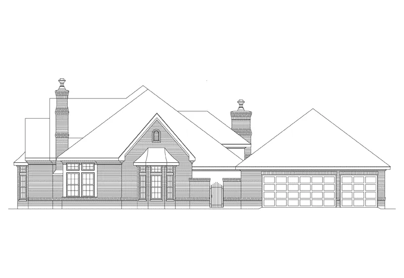 Ranch House Plan Right Elevation - Aspen Traditional Ranch Home 037D-0025 - Search House Plans and More