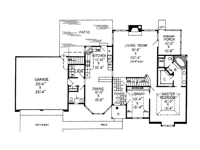 Victorian House Plan First Floor - Eastview Traditional Home 038D-0004 - Search House Plans and More