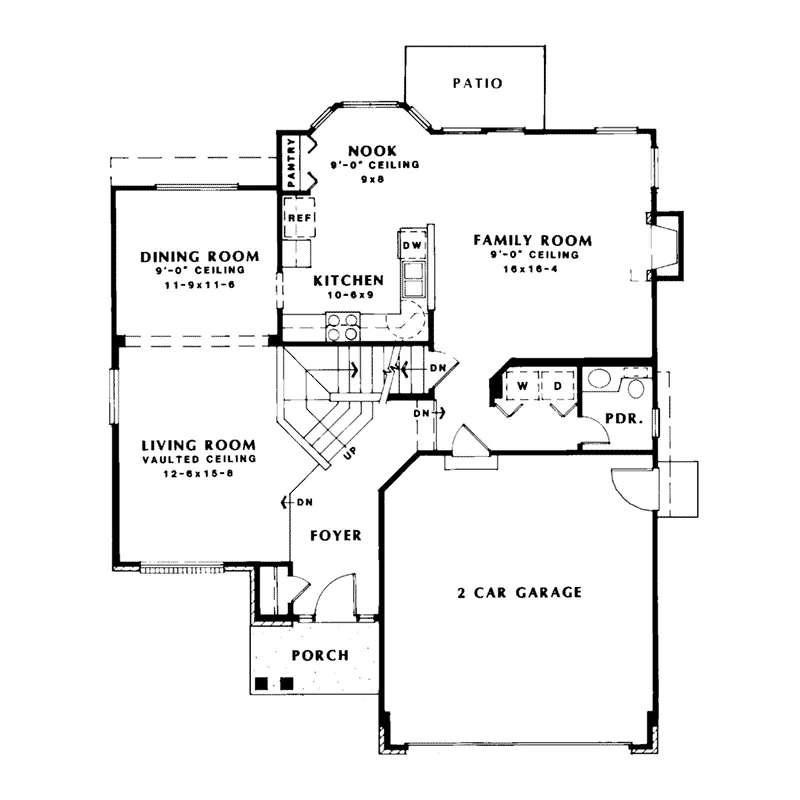 Traditional House Plan First Floor - Perry Neoclassical Home 038D-0024 - Shop House Plans and More