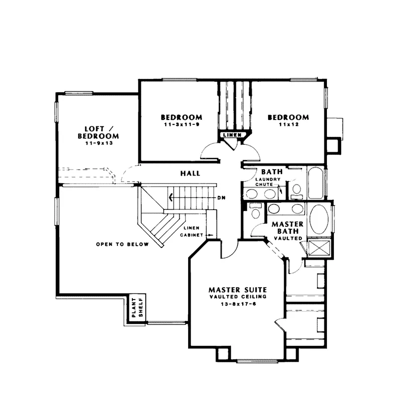 Traditional House Plan Second Floor - Perry Neoclassical Home 038D-0024 - Shop House Plans and More