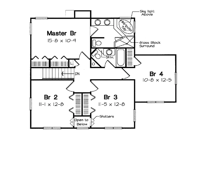 Country House Plan Second Floor - Delmenhorst Victorian Home 038D-0044 - Search House Plans and More