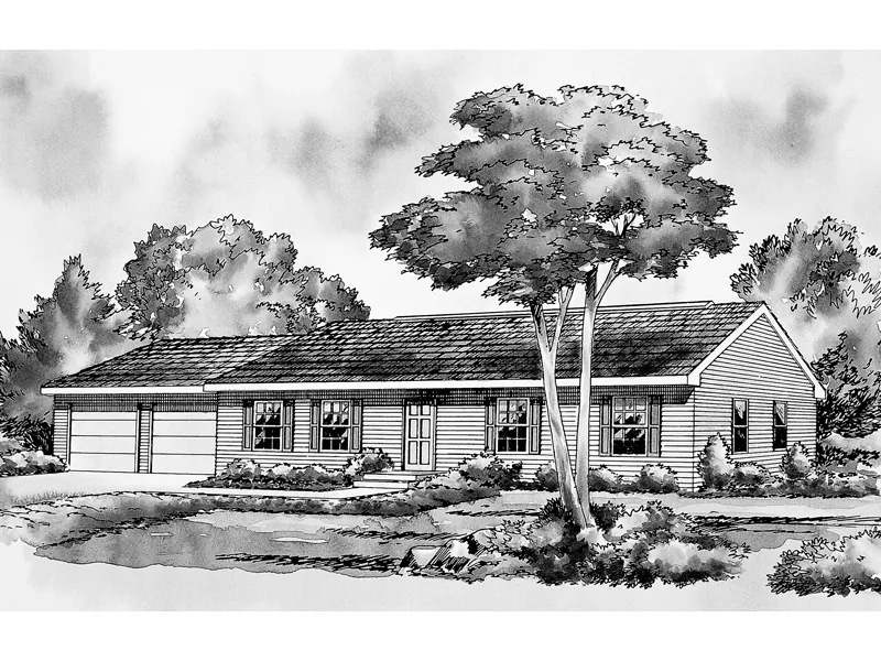 Traditional House Plan Front Image of House - Sonia Ranch Home 038D-0051 - Shop House Plans and More