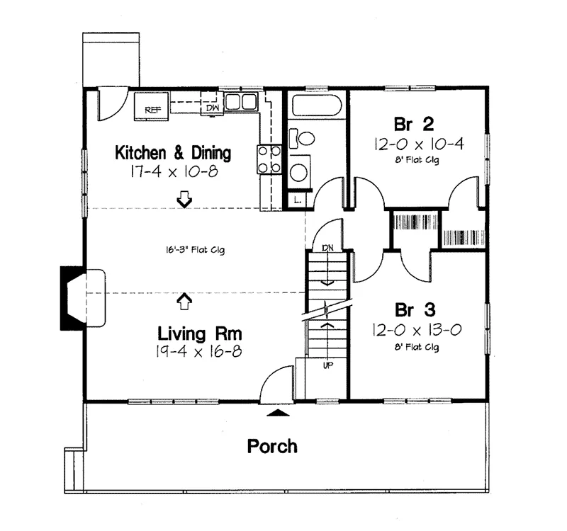 Country House Plan First Floor - Fairgreen Acadian Style Home 038D-0053 - Search House Plans and More