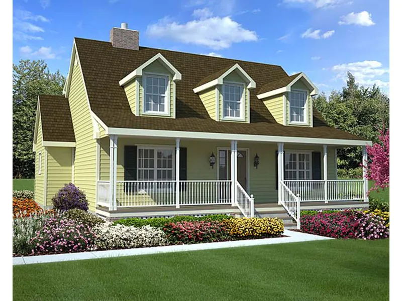 Cape Cod & New England House Plan Front Photo 01 - Claverach Country Home 038D-0054 - Search House Plans and More