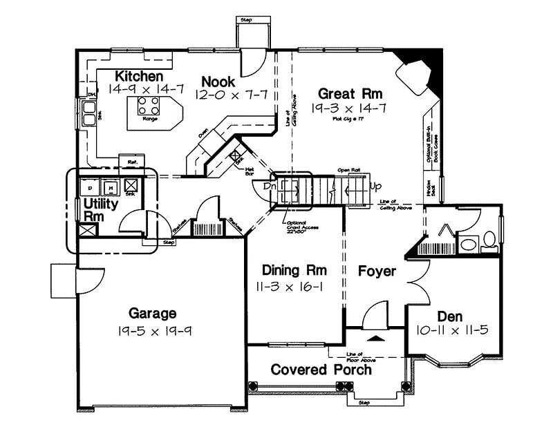 Country House Plan First Floor - Montana Point Country Home 038D-0070 - Shop House Plans and More