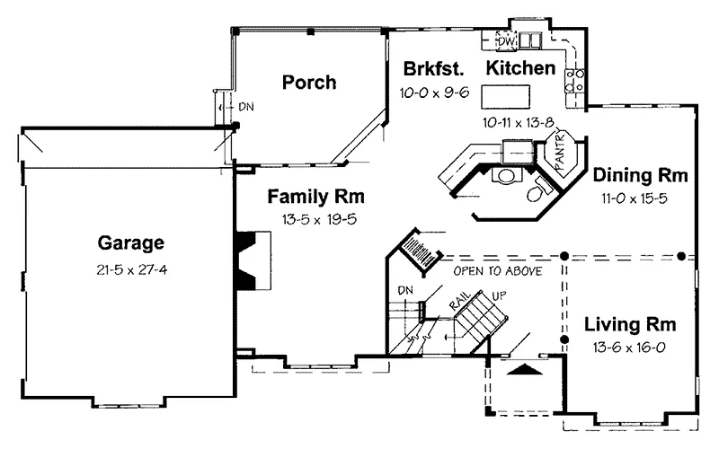 Sunbelt House Plan First Floor - Ophelia European Home 038D-0087 - Shop House Plans and More