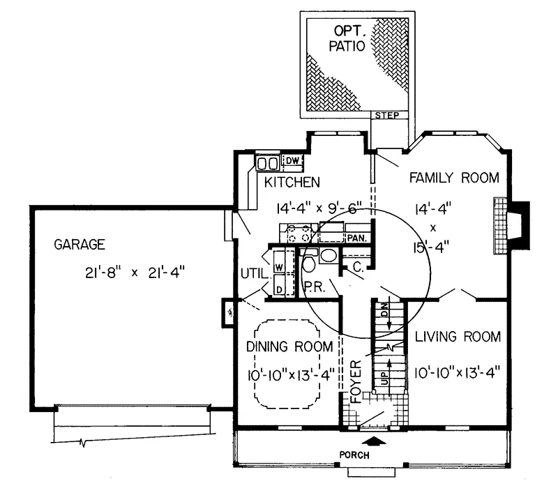 Country House Plan First Floor - Laura Hill Country Home 038D-0089 - Shop House Plans and More