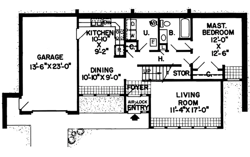 Modern House Plan First Floor - Genes Cove Contemporary Home 038D-0168 - Search House Plans and More
