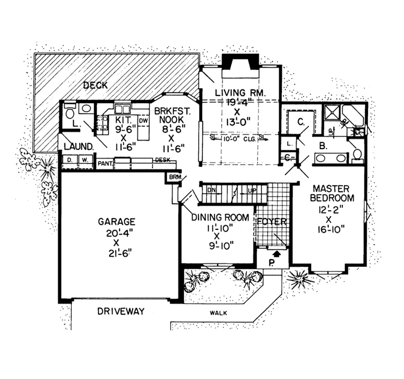 Traditional House Plan First Floor - Old Colony Tudor Home 038D-0193 - Shop House Plans and More