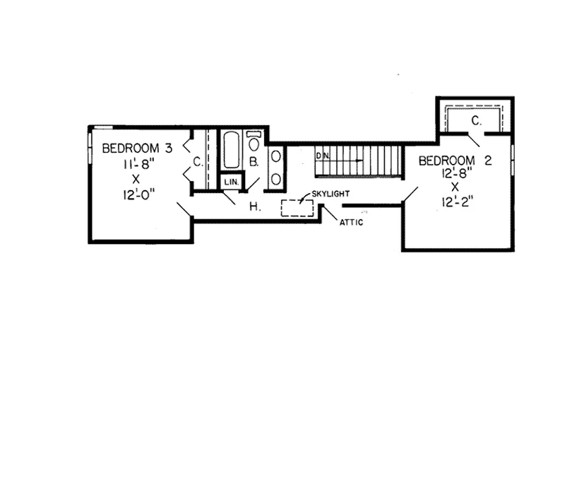 Rustic House Plan Second Floor - Taussig Contemporary Home 038D-0213 - Shop House Plans and More
