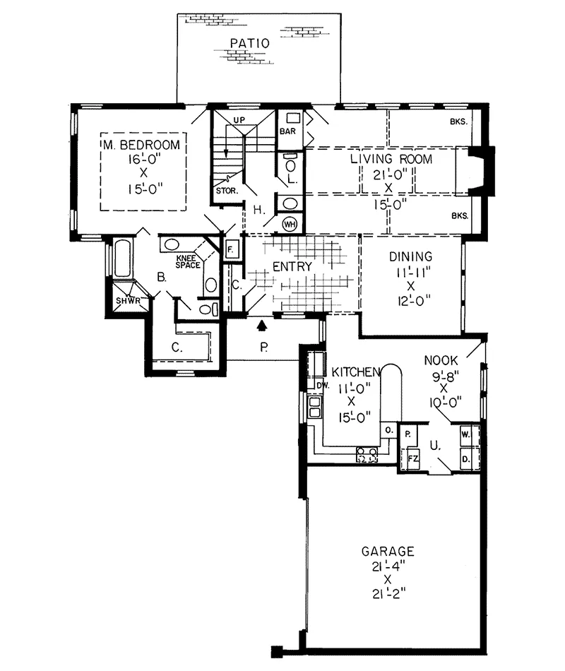 Tudor House Plan First Floor - Parmelee Tudor Style Home 038D-0221 - Shop House Plans and More