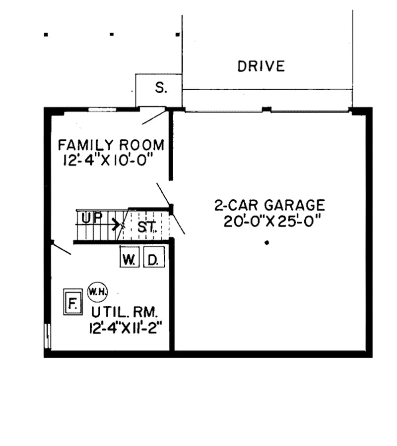 Country House Plan Lower Level Floor - Ellis Point Cozy Cottage Home 038D-0226 - Search House Plans and More