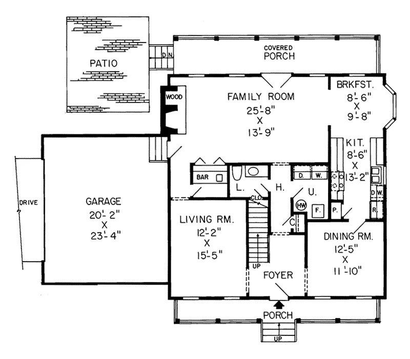 Farmhouse Plan First Floor - Renwick Plantation Home 038D-0259 - Shop House Plans and More