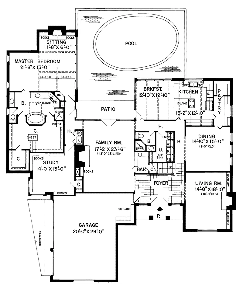 Traditional House Plan First Floor - Copenhagen Place Luxury Home 038D-0281 - Search House Plans and More