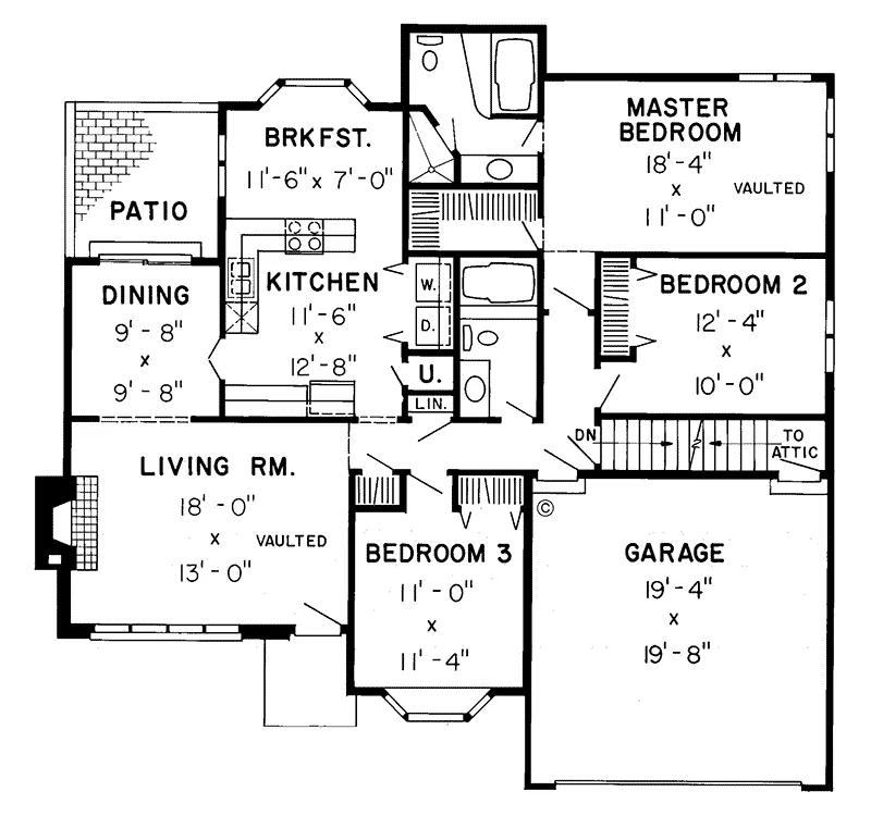 Traditional House Plan First Floor - Gardenia Place Traditional Home 038D-0323 - Search House Plans and More