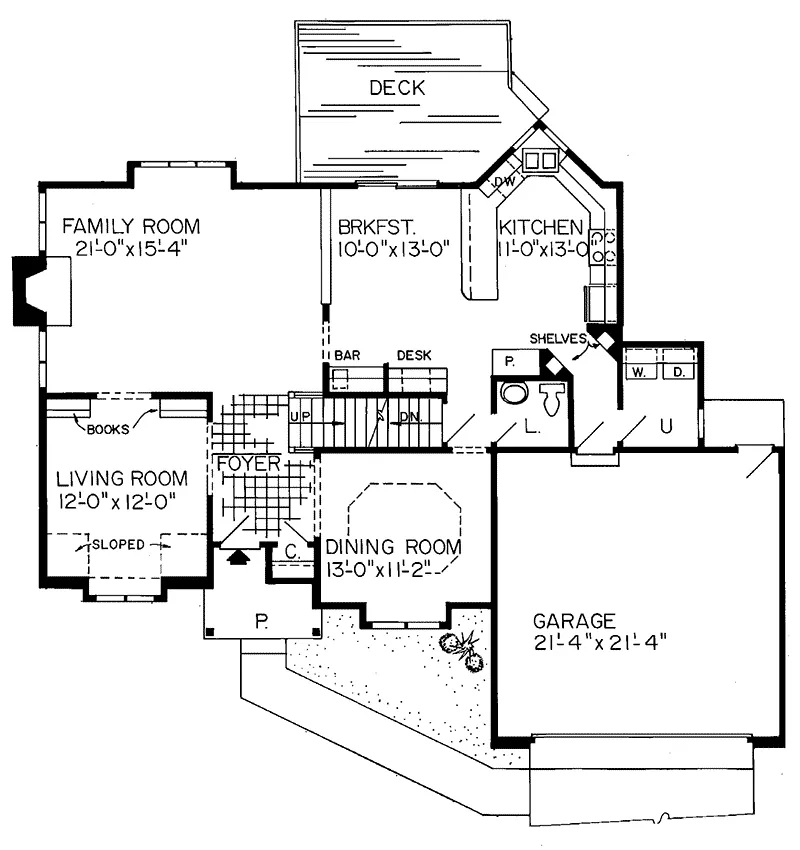 Traditional House Plan First Floor - Hanna Crossing Craftsman Home 038D-0345 - Search House Plans and More