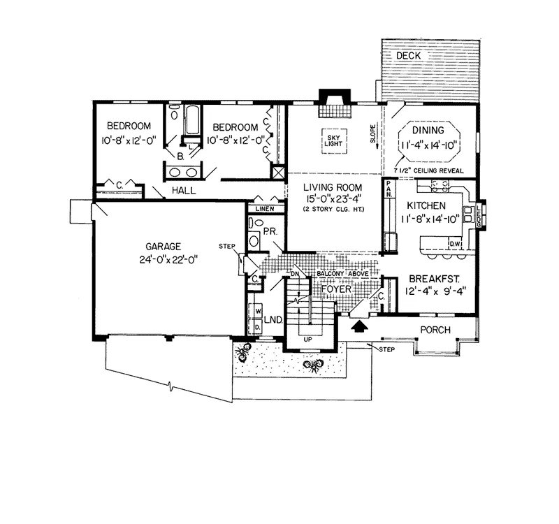 Modern House Plan First Floor - Jonesborough Country Home 038D-0354 - Search House Plans and More