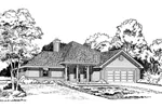 Columns In Front Accent This Ranch Plan