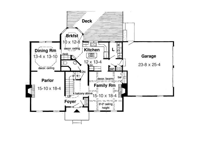 Georgian House Plan First Floor - Boursin Early American Home 038D-0389 - Search House Plans and More
