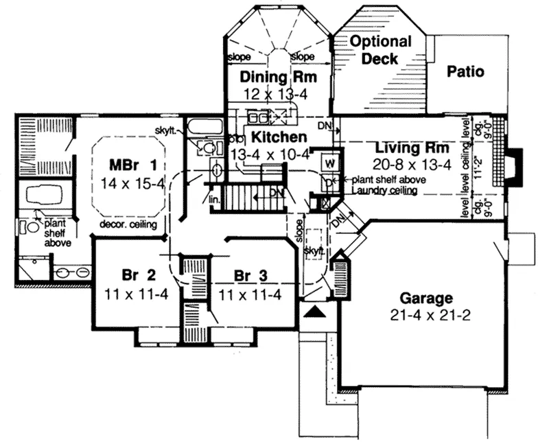 Traditional House Plan First Floor - Tempo Contemporary Home 038D-0390 - Shop House Plans and More